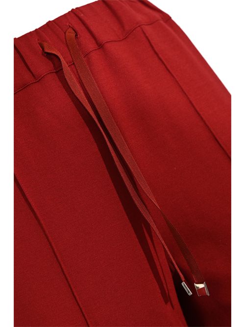 Pantalone jogging in viscosa Merlot Liviana Conti | CNTI86D36-1
